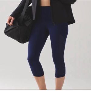 Blue lululemon tights size 6